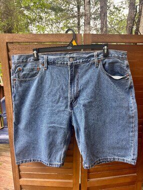 Levi's 405 Men's Denim Shorts Size 44 Blue Classic Relaxed Fit Jean Shorts